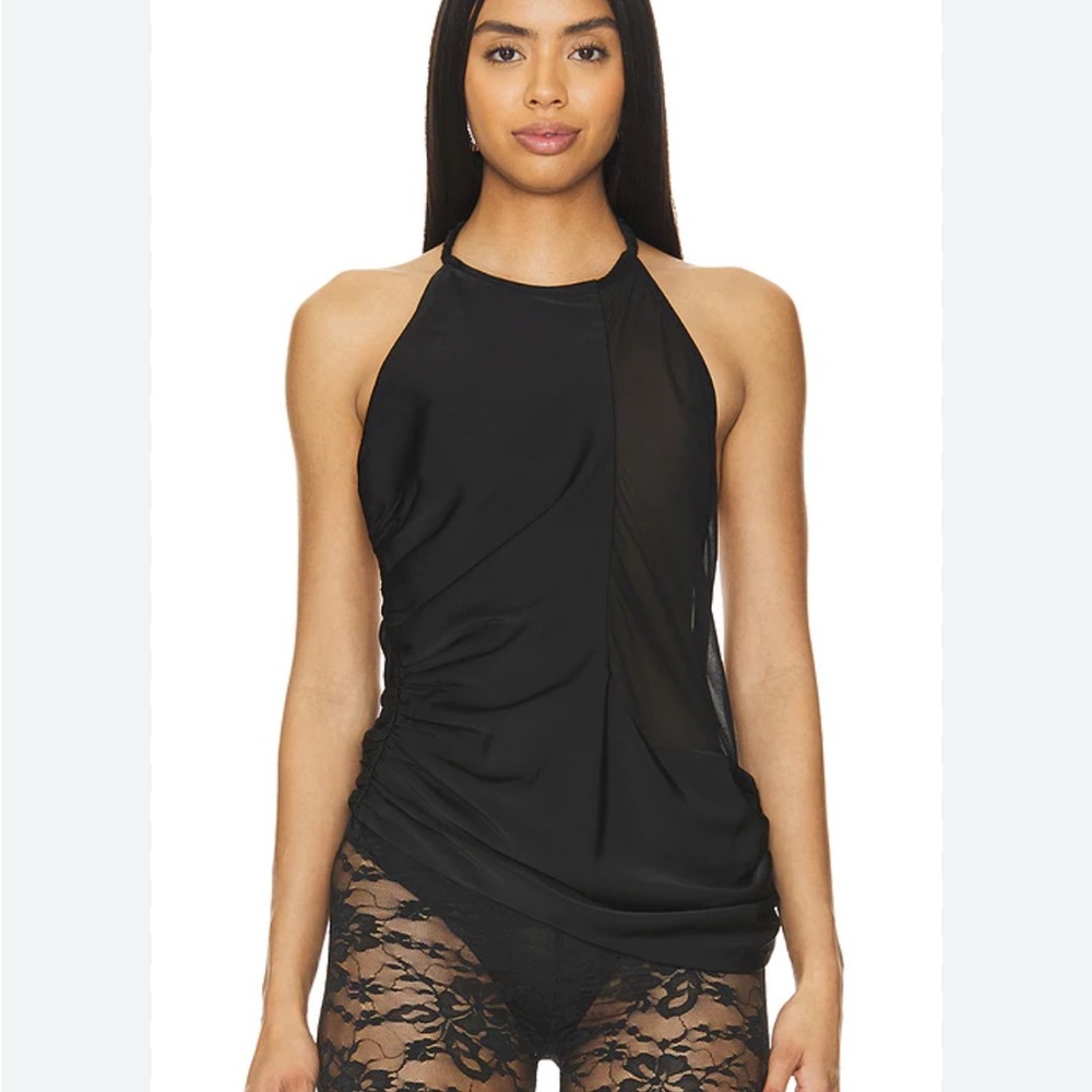 NBD Black Halter Chemise